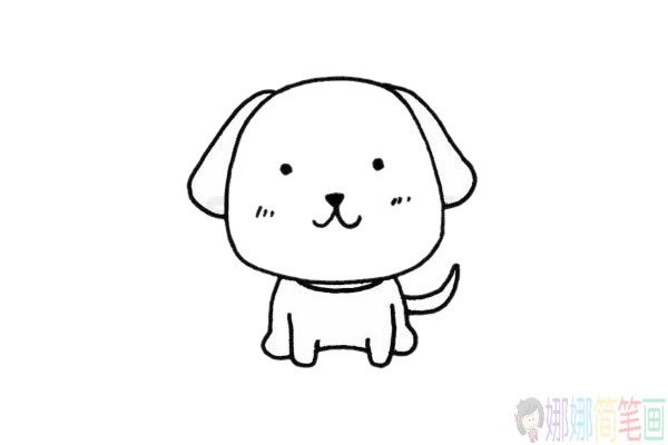 狗狗简笔画的步骤,狗狗简笔画图片大全-5