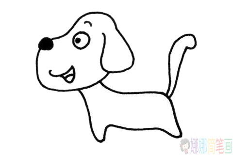 狗狗简笔画的步骤,狗狗简笔画图片大全-8