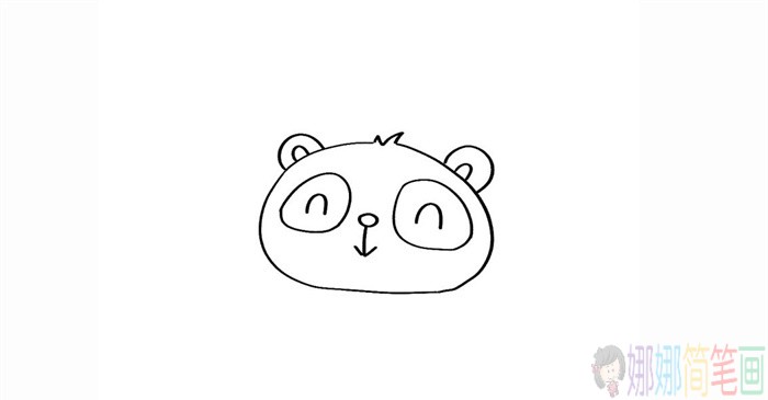 简单可爱的Q版熊猫简笔画-2