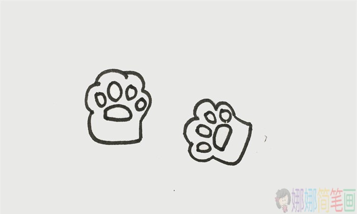 猫抓简笔画,猫抓儿童画图片-4