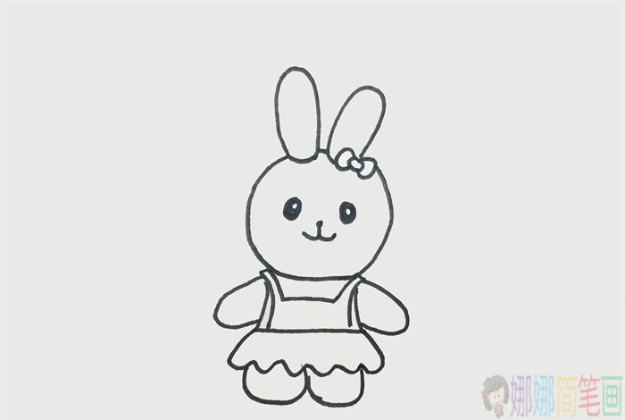 小兔子的简单画法,小白兔简笔画-4