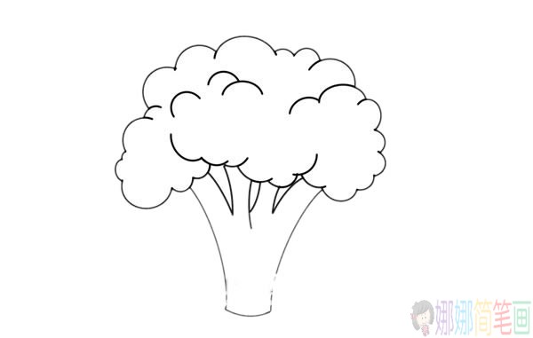 西兰花简笔画,花菜简笔画-6