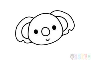 考拉树袋熊简笔画步骤-4