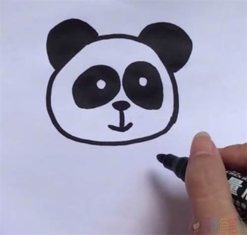 熊猫吃竹子简笔画-5
