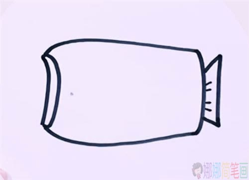 灯笼鱼简笔画画法-4