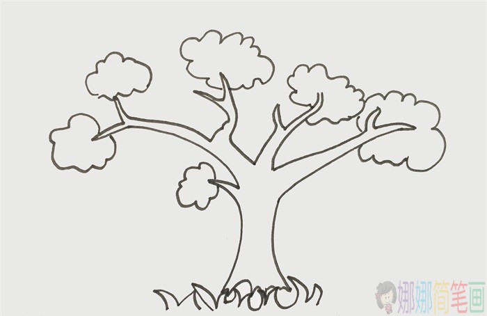 好看的大树简笔画,树木儿童画-4