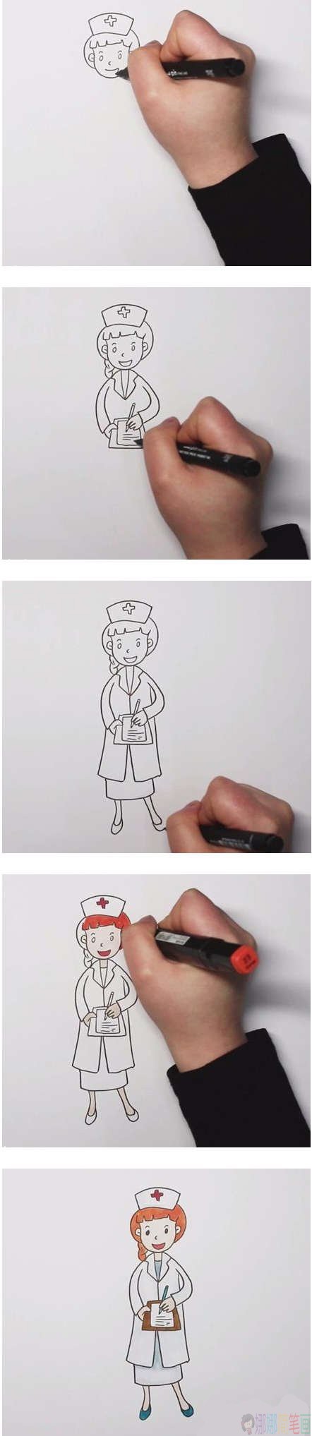 医生简笔画步骤教程-2