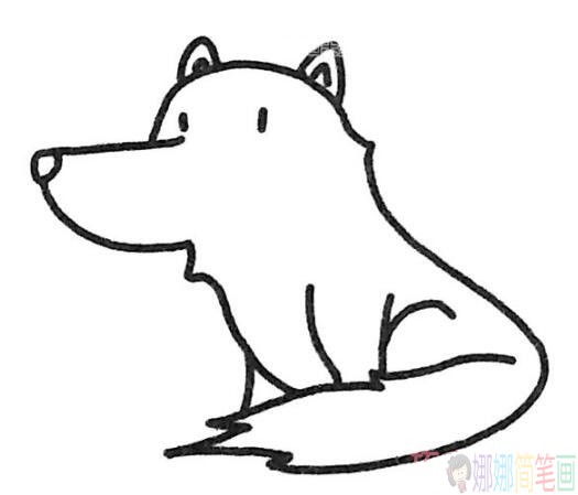 幼儿园大灰狼怎么画-1