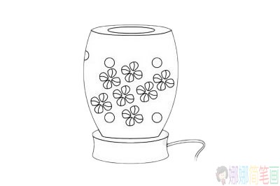 灯具简笔画步骤,台灯简笔画图片大全-11