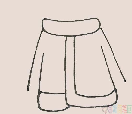 圣诞服简笔画彩色画法,圣诞服简笔画步骤-3