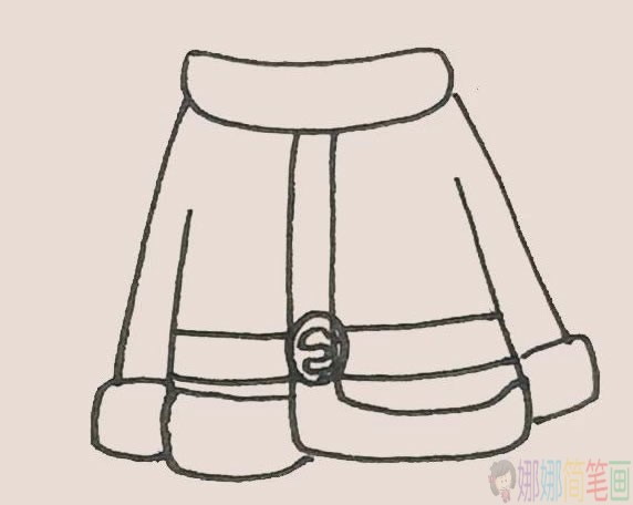 圣诞服简笔画彩色画法,圣诞服简笔画步骤-5