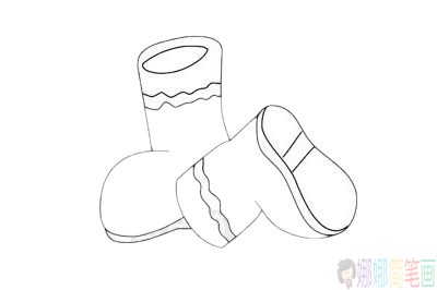 鞋子简笔画步骤,鞋子简笔画图片大全-9