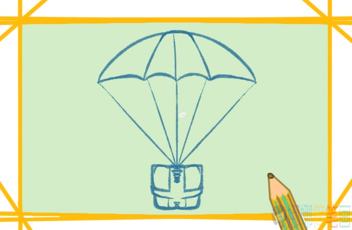 红蓝空投简笔画图片教程-5