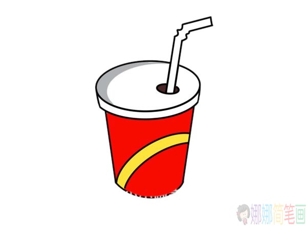 一杯可乐简笔画步骤,可乐简笔画图解教程-1