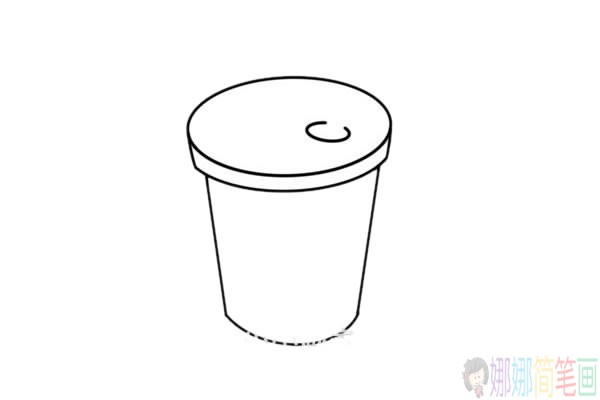 一杯可乐简笔画步骤,可乐简笔画图解教程-4