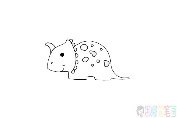 简笔画小恐龙可爱,恐龙简笔画图片大全-5
