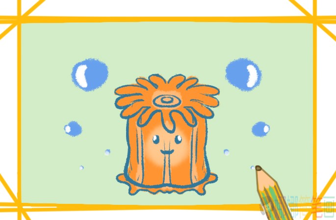 海葵简笔画,海底动物简笔画-1