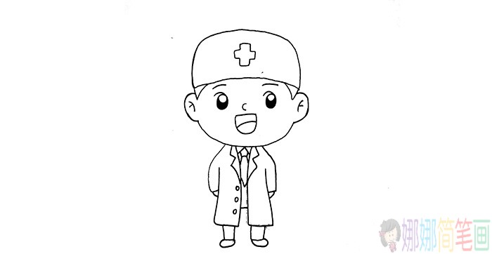 医生简笔画画法步骤-5