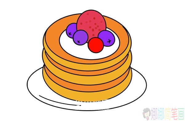彩色煎饼简笔画图片-6