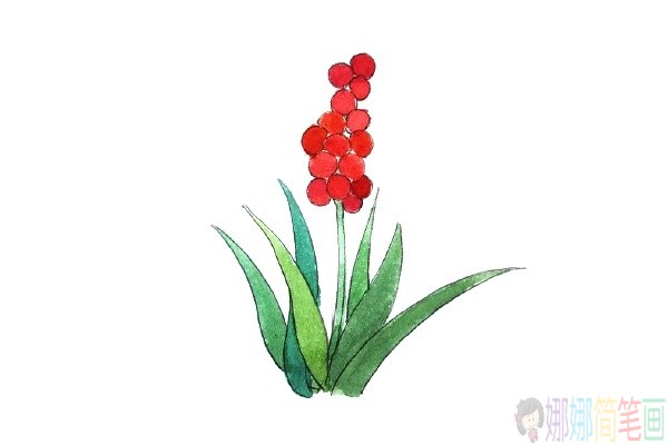 彩色花朵水粉画-1