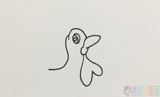 漂亮的大公鸡简笔画-2