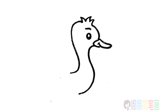 鸵鸟儿童简笔画-1