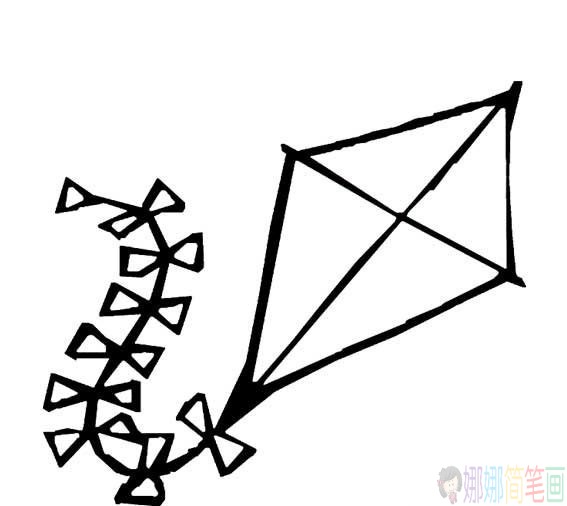 风筝简笔画图片大全-2