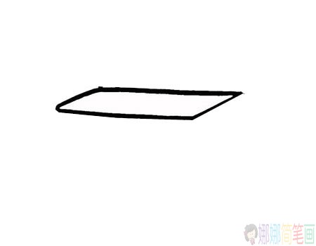 文具盒简笔画步骤图-1