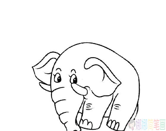 大象简笔画图集-3