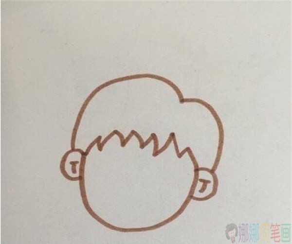 简单的小男孩简笔画图片-4