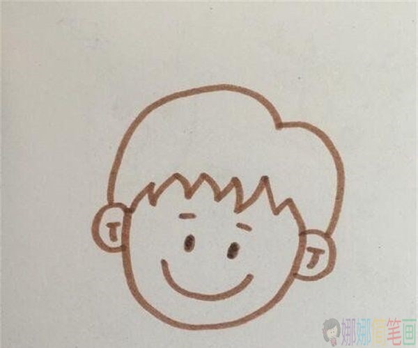 简单的小男孩简笔画图片-5