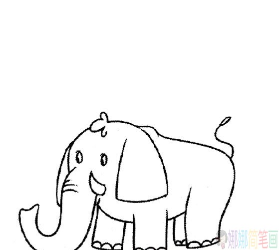 大象儿童简笔画图组图-3