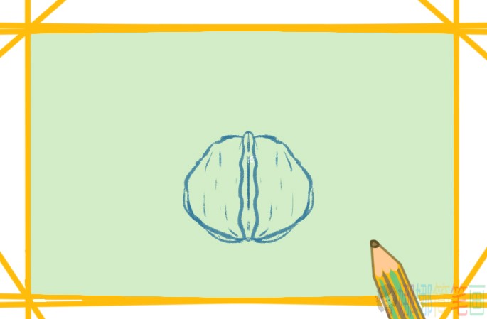 核桃简笔画,核桃儿童绘画图片-4