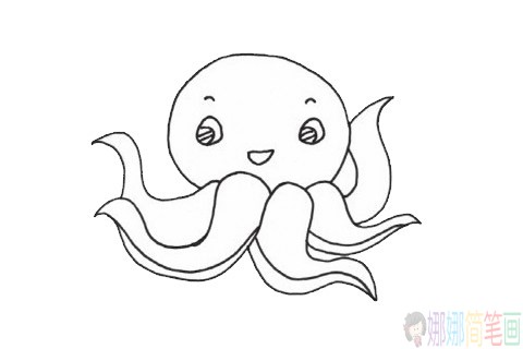 章鱼怎么画,章鱼儿童简笔画-1