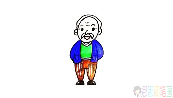 老爷爷人物简笔画图片-1
