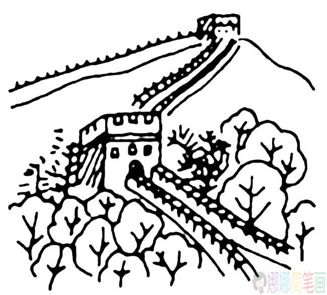 长城简笔画图片,长城儿童画-1