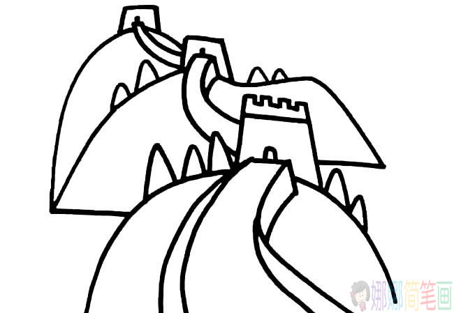 长城简笔画图片,长城儿童画-2