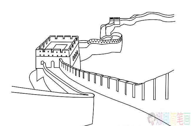 长城简笔画图片,长城儿童画-4
