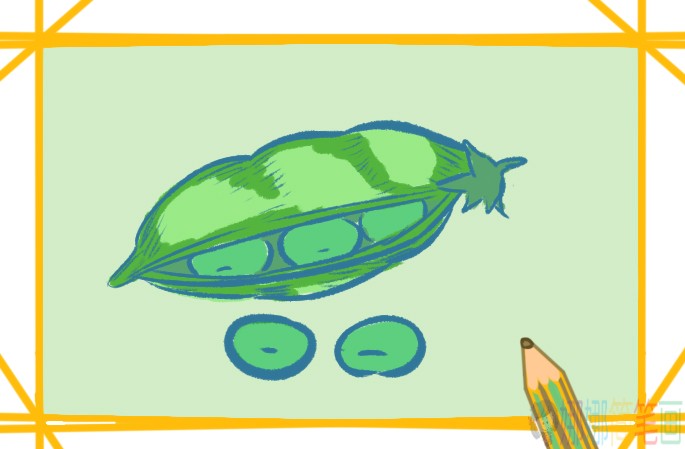 豌豆简笔画,豌豆怎么画-1