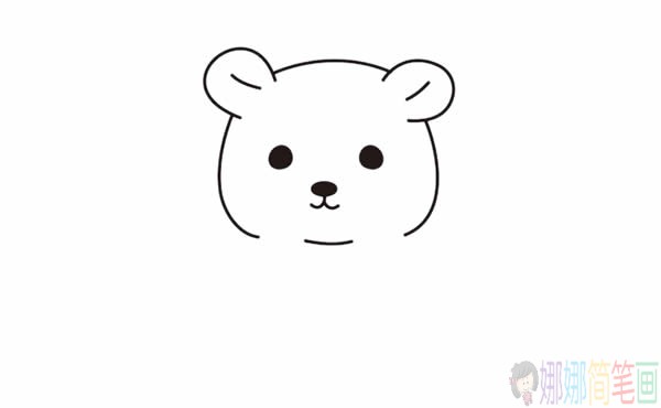 北极熊儿童简笔画教程-2