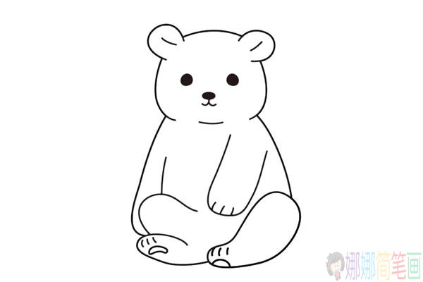 北极熊儿童简笔画教程-5