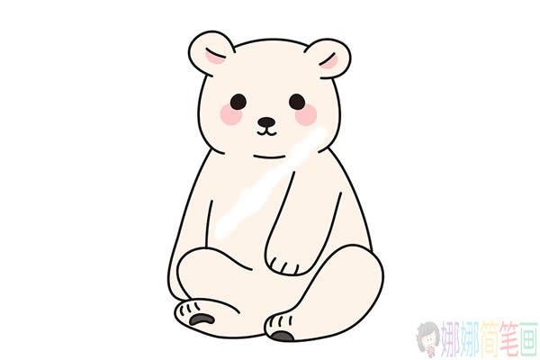 北极熊儿童简笔画教程-6