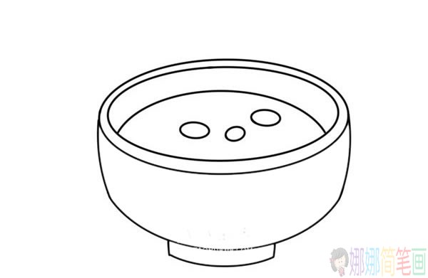 一碗热腾腾的汤食物简笔画-4