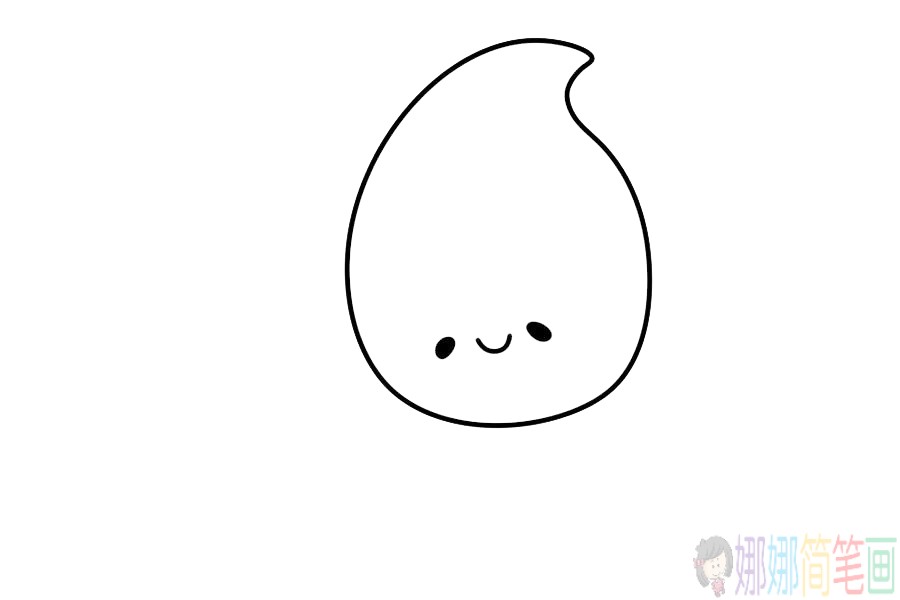 小精灵简笔画图片步骤-1
