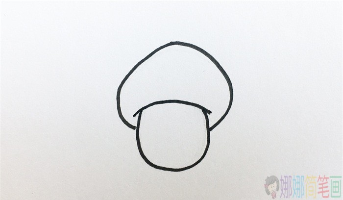 蘑菇简笔画,蘑菇儿童画-2
