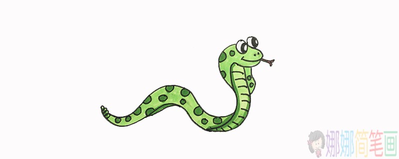 眼镜蛇简笔画,眼镜蛇怎么画-1