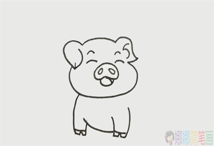 简单的小猪简笔画-3