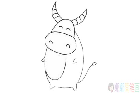 水牛简笔画,水牛的画法-1