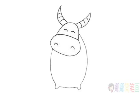 水牛简笔画,水牛的画法-4