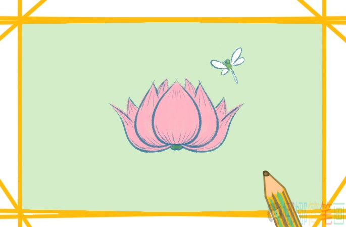 莲花怎么画,莲花幼儿简笔画-1